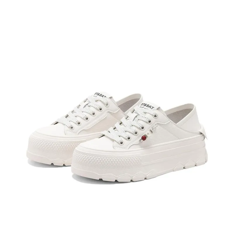 ST&SAT Cushioned Wear Resistant Breathable Low Top Skateboard Shoes Women's-7