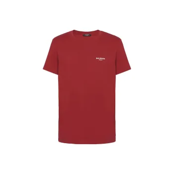 BALMAIN Logo Printed Crewneck T Shirt