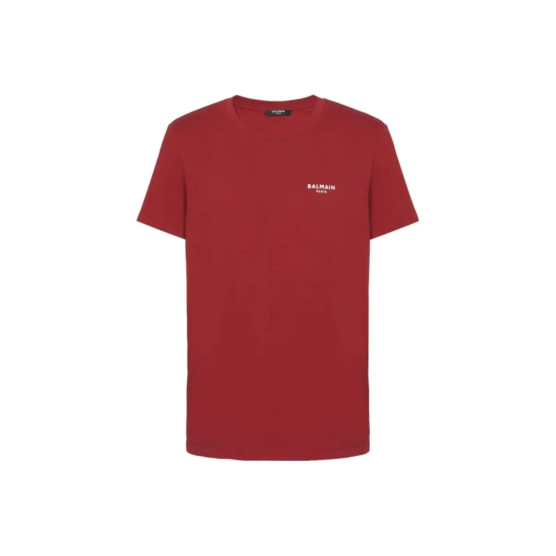 BALMAIN Logo Printed Crewneck T Shirt-0