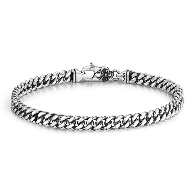 MYSH S925 Silver Bracelets Men's-1