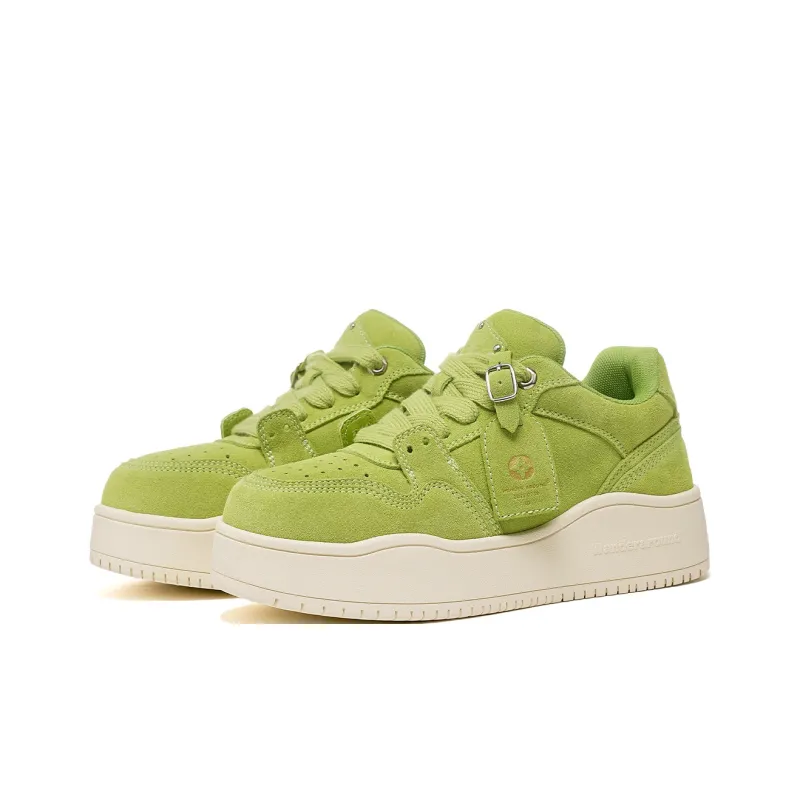 WANDER AROUND Low Top Skateboard Shoes Unisex Lime Green-2