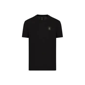 ARMANI EXCHANGE Logo patch Short sleeve Cotton T shirt