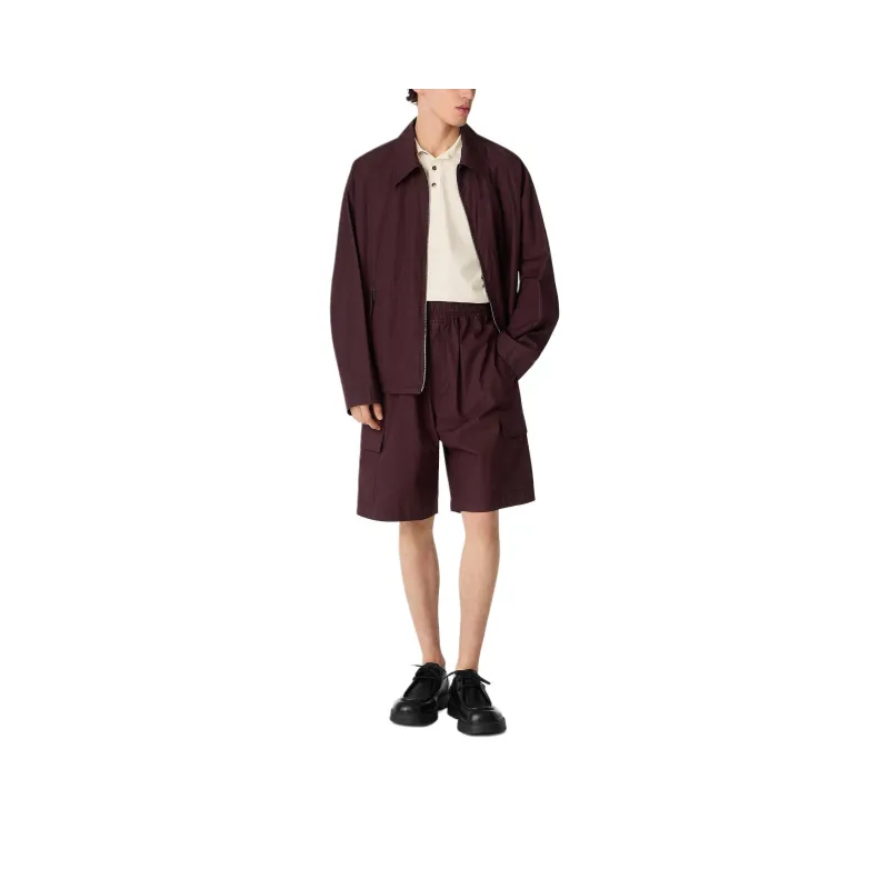 Bottega Veneta SS25 Cargo Shorts Men's Eggplant Color-1