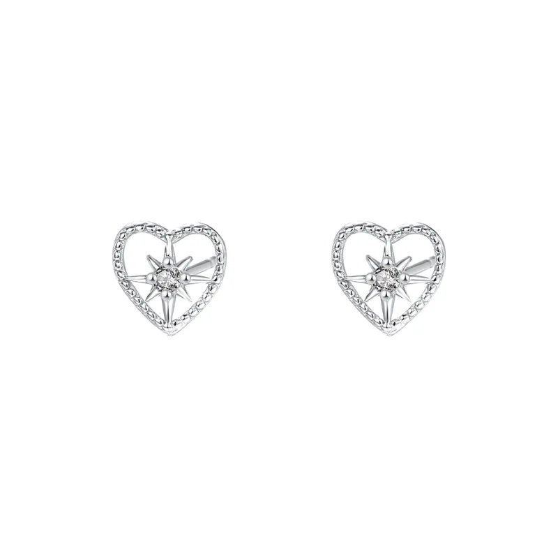 Happy Tide S 999 Fine Silver Stud Earrings Women's-0