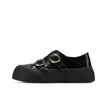 GG CC Rebel Ballet Low Top Sports Casual Skateboard Shoes Women's Black