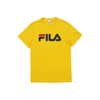 FILA T Shirt Korean Style Unisex Yellow