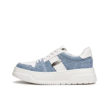 Staccato Slip Resistant Low Top Platform Height Increasing Skateboard Shoes Women's Sky Blue