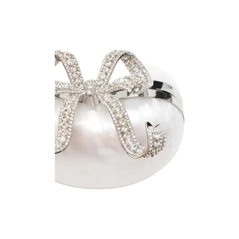 Self portrait Pearl Heart Clutch Bag-2