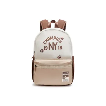 Champion Fabric Backpack Regular Unisex Milk White & Taupe & Walnut