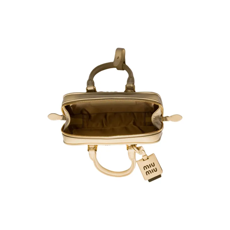 MIU MIU Arcadie Series Lambskin Handbag Mini Women's Soybeans-4