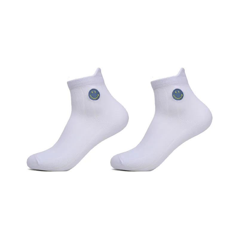SMILEY Mid Calf Socks Unisex Combo Set-4