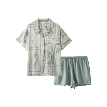 Urban Beauty Pajama Set Women's Uniform Blue