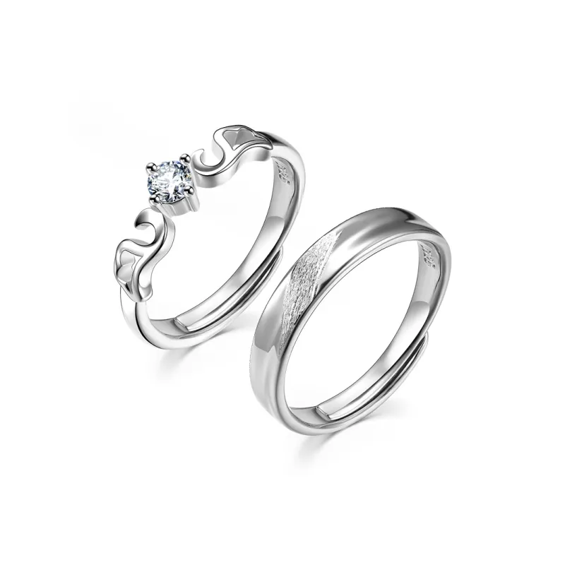 CENTURY&KINDLE S925 Silver Rings Unisex-12