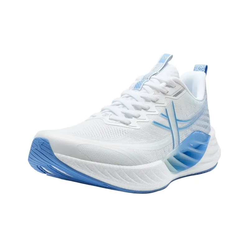 XTEP Durable Breathable Coverage Low Top Casual Training Sprint Running Shoes Men's Classic White Sky Blue-1