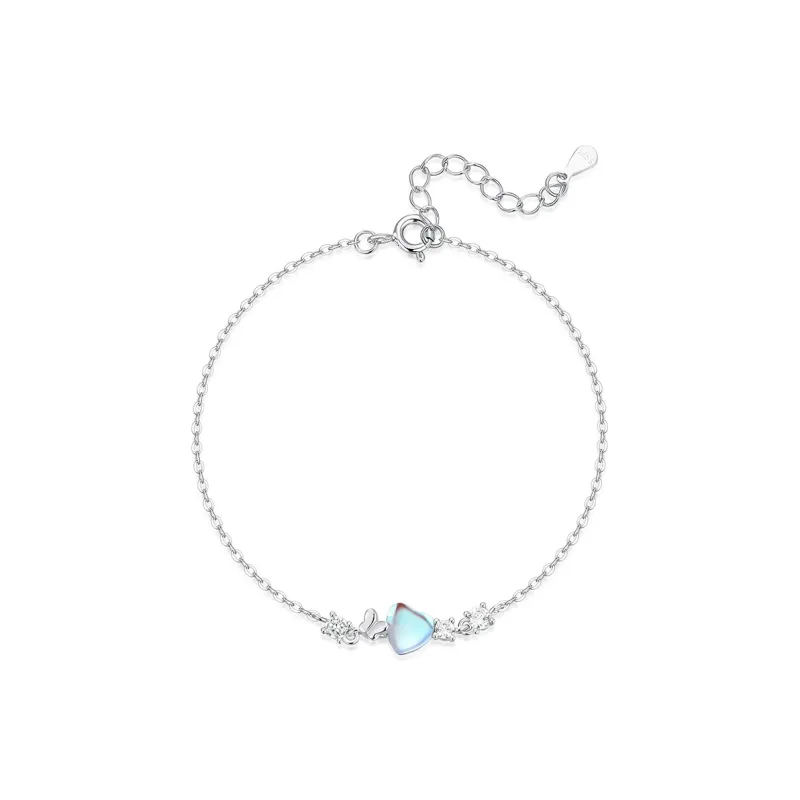 KADER Dreamy Heart Moon Series 925 Sterling Silver Bracelets Women's Silver-1