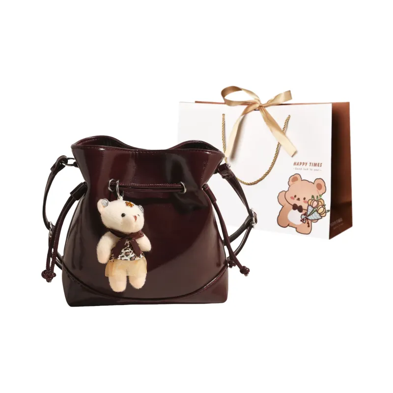 ERANGBEAR PU Crossbody Bag Regular Women's Black/Blue/Ecru/Burgundy-6