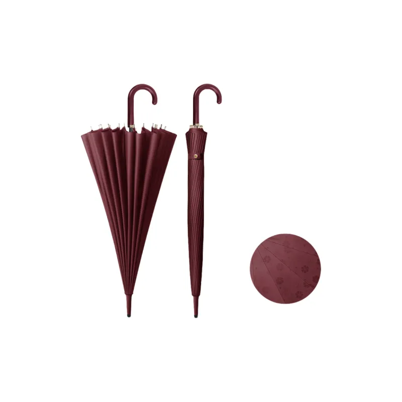 Love The Rain 24 Rib Open In The Rain, Good Looking Straight Handle Curved Hook Umbrella, Multicolor, Umbrella-1