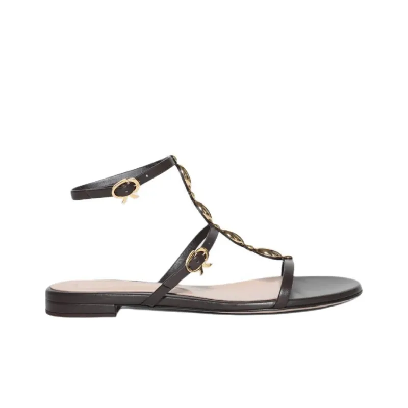 GIANVITO ROSSI Kalinda Roman Sandals Women's Black-1