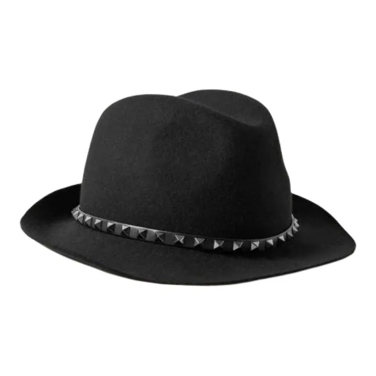 Valentino Wool Leather Cotton Viscose Cotton Blend Hats & Caps Unisex Black-0
