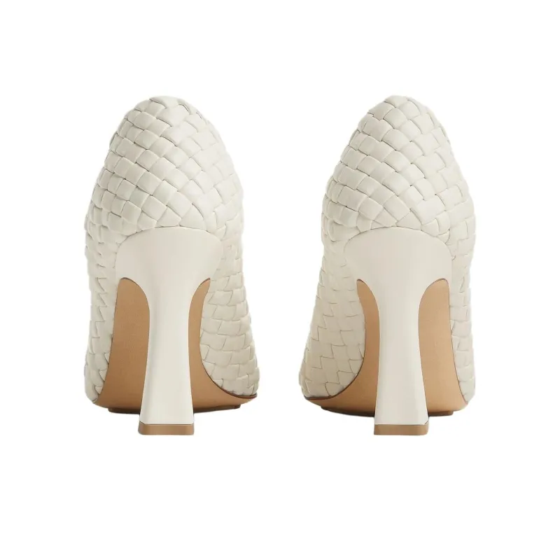 Bottega Veneta Sofia Slim Heel High Heels 9cm Women's White-4
