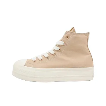 Converse All Star Lift Anti Slip Wear Resistant High Top Canvas Shoes Women's Light Brown