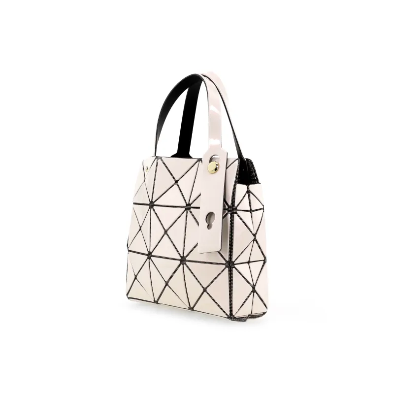 ISSEY MIYAKE CARAT PVC With Textile Tote Bag Shopping Bag Handbag Unisex Beige Yellow-1
