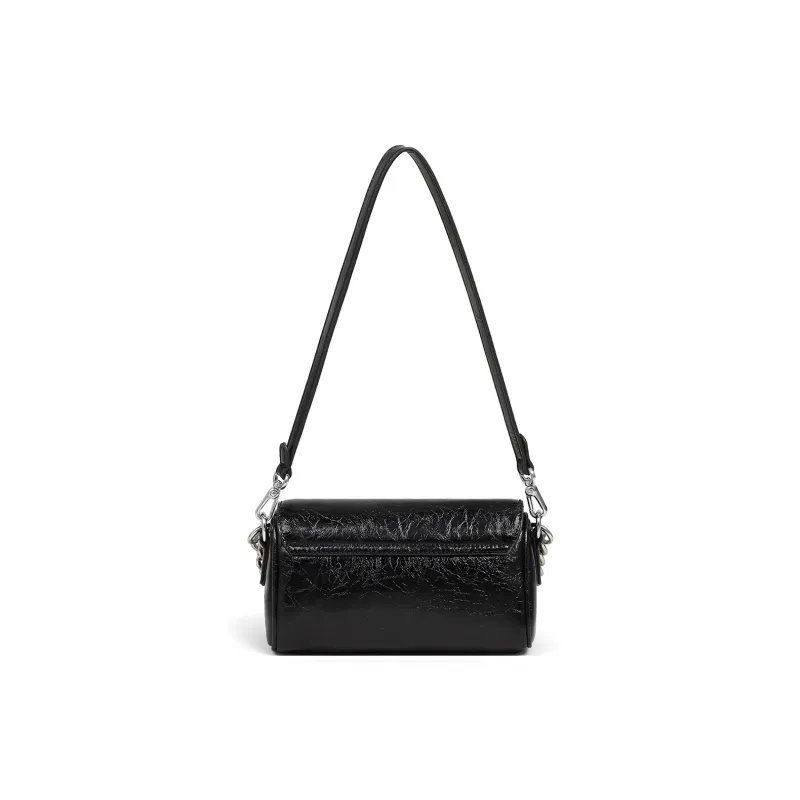 MILLIE'S Cow Leather Underarm Shoulder Bag, Crossbody Bag, Pillow Bag Regular Women's Black-4