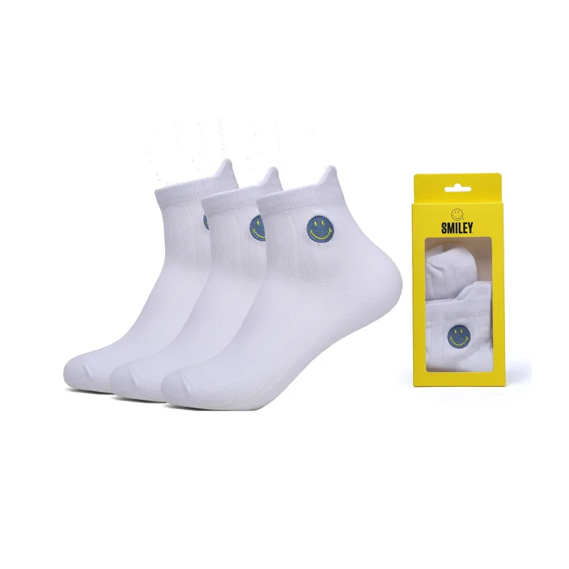 SMILEY Mid Calf Socks Unisex Combo Set-9