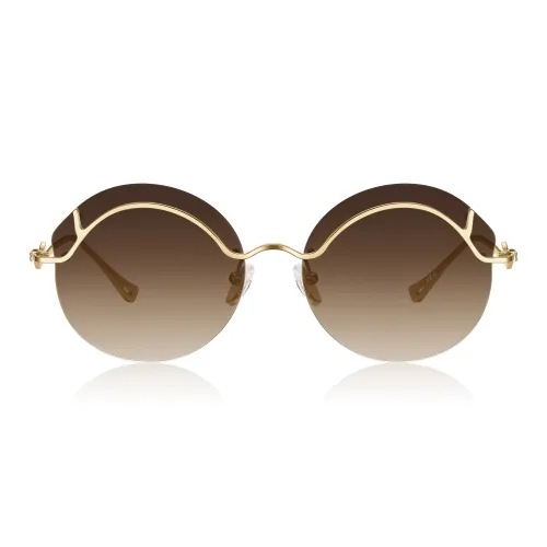 Lao Feng Xiang Β Titanium Irregular Shape Sunglasses Women's