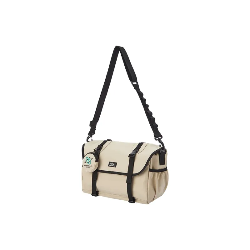 SEM/R Fabric Messenger Bag, Crossbody Bag Tubas Unisex Light Khaki/Black-1