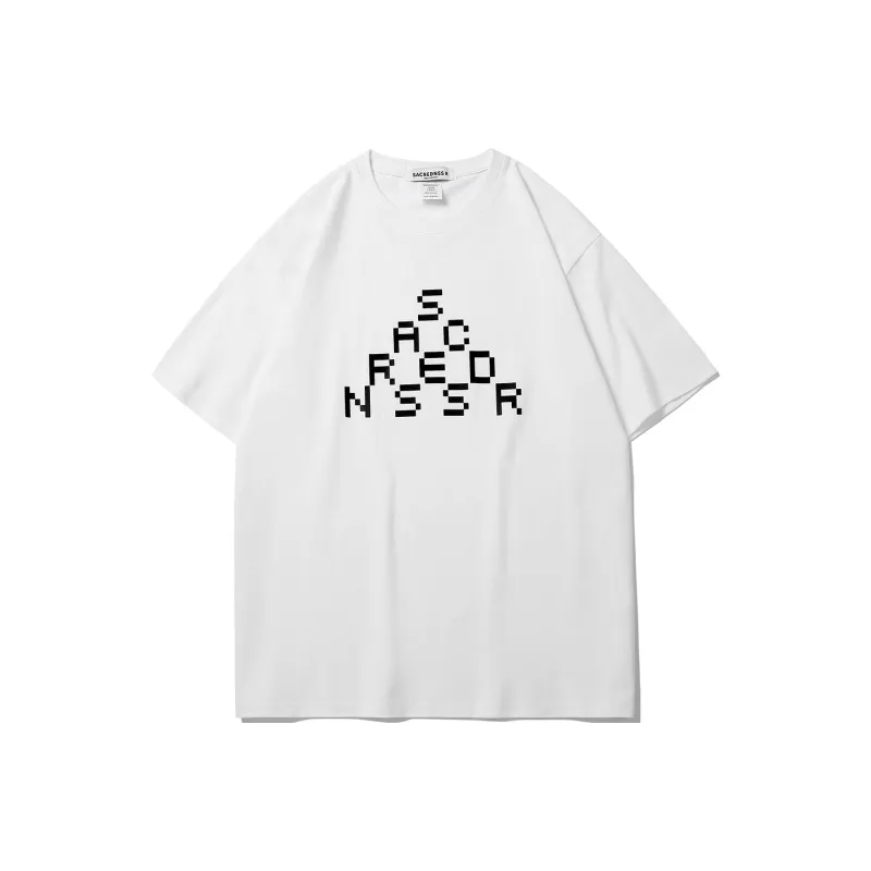 Sacrednss R Drop Shoulder Sleeve T Shirt Unisex-2