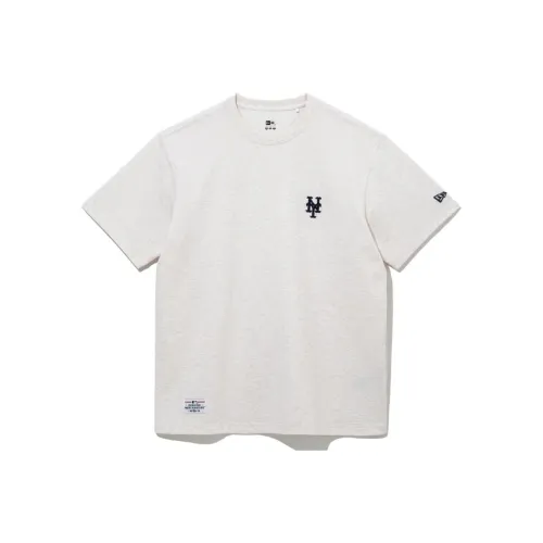 New Era X MLB Letter Logo Print Crewneck Short Sleeve T Shirt Brown