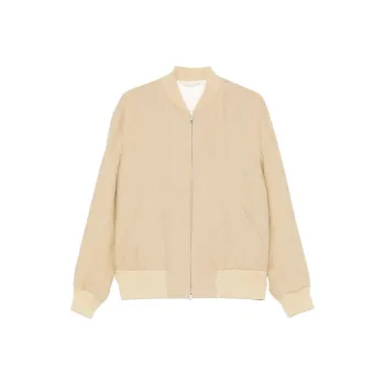 LARDINI Linen Bomber Jacket