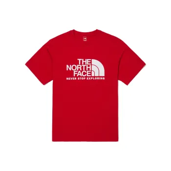 THE NORTH FACE Cotton Big Logo EX Short Sleeve Round Tee Red