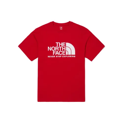 THE NORTH FACE Cotton Big Logo EX Short Sleeve Round Tee Red