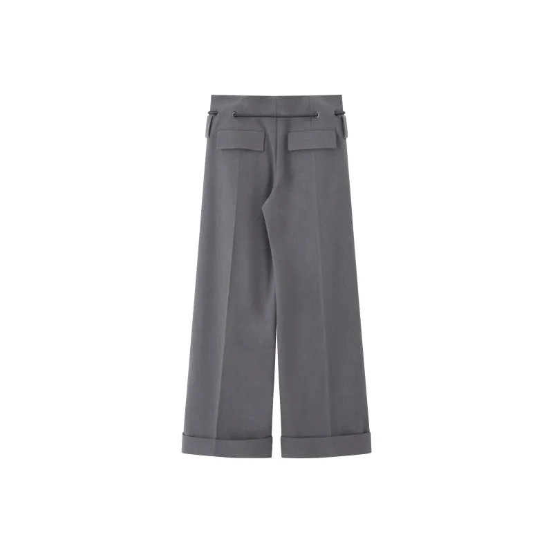 RUNTOTHEFUTURE Casual Pants Unisex Stone Gray-1