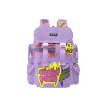 COEXISTENCE Stain Resistant Polyester Students Backpack Basketball Bag Regular Unisex Purple