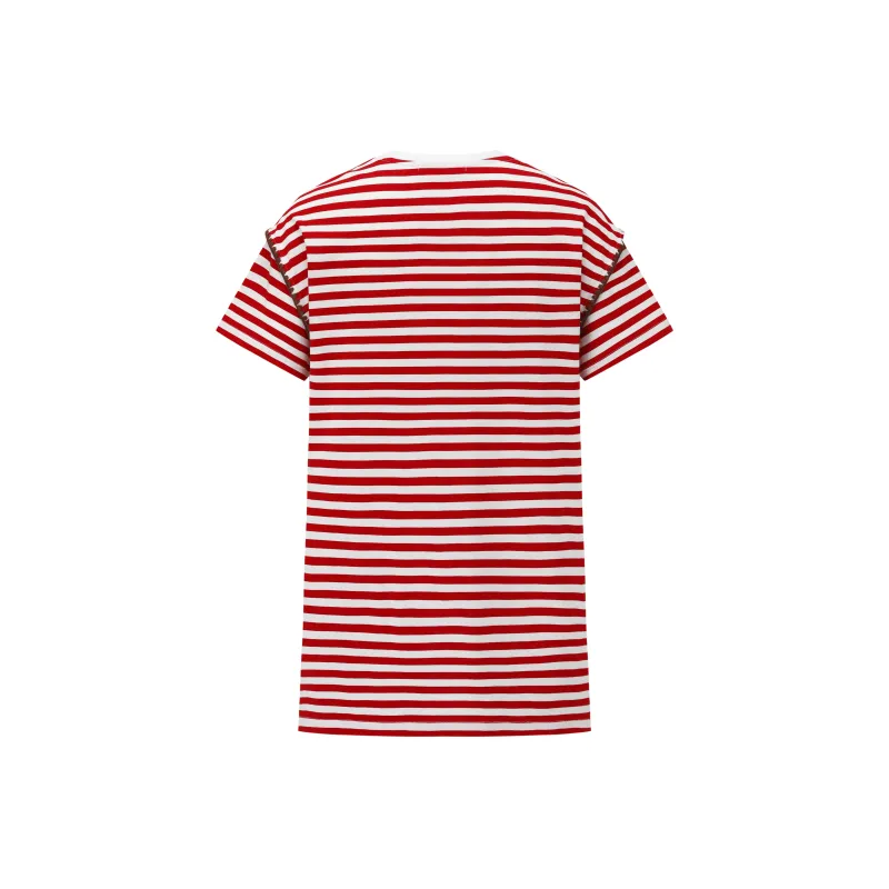 Alexia Sandra Stripe Series T Shirt Unisex Red-1