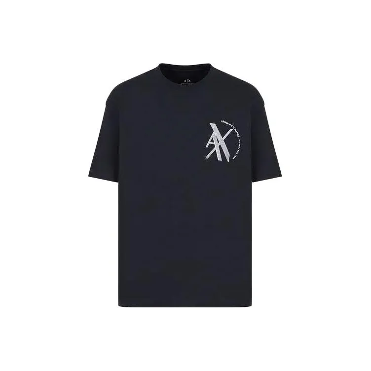 ARMANI EXCHANGE T Shirts Men Navy Blue-0