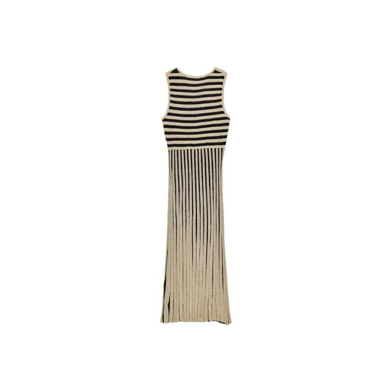 ZARA Sleeveless Dress Women's Nude/Black-1