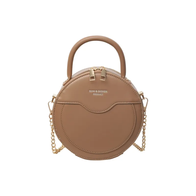 Yalu PU Round Bag, One Shoulder Handbag Women's Black/Khaki/Red-8