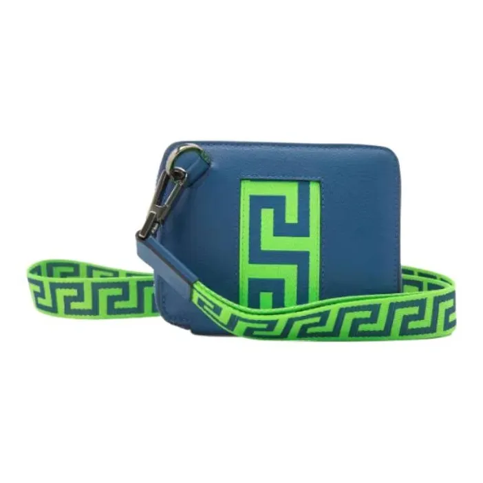 FANSIZHE Cow Leather Coin Purse Small Size Women's Blue-1