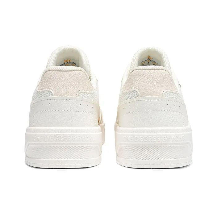 361° Anti Slip And Wear Resistant Breathable Low Top Skateboard Shoes Men's Feather White Lotus White-4