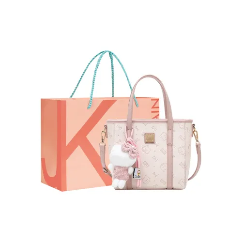 JANE KLAIN Synthetic Leather Handbag Women's Cherry Blossom Pink/Apricot/Pink