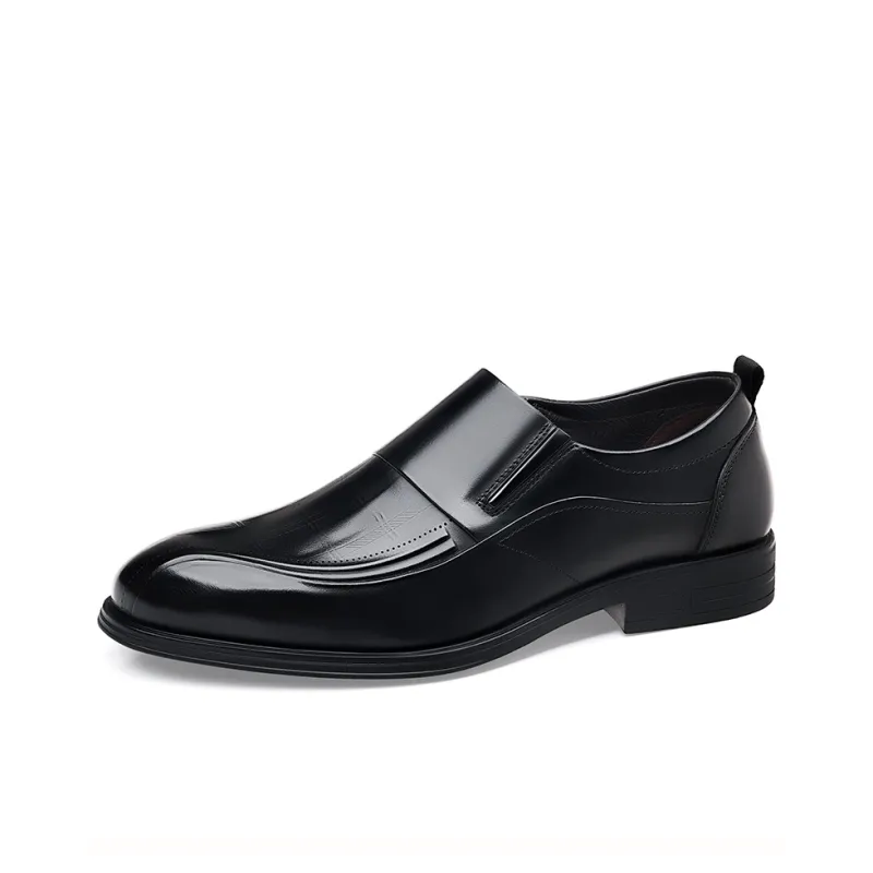 Kaltendin Top Grain Cow Leather Slip on Versatile Classic Comfortable Casual Shoes Men's-2