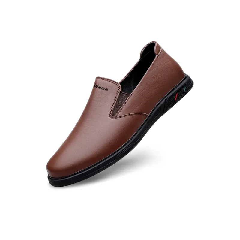 Wen Nai Loafers Men Brown-2