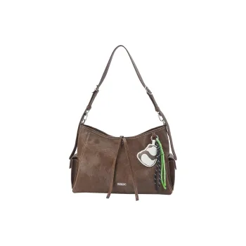 SEM/R PU Handbag, Crossbody Bag, Shoulder Bag Large Size Women's Walnut Brown/Black