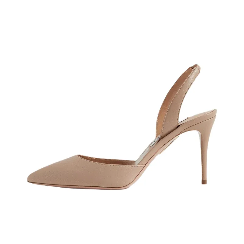 AQUAZZURA So Nude Slim Heel High Heels 8.5cm Women's Beige-0