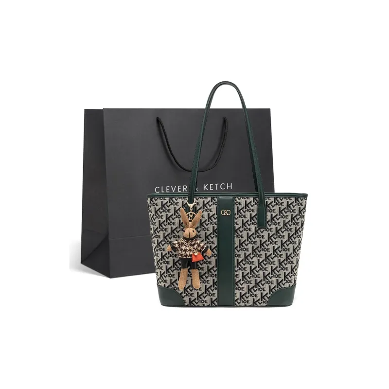 CLEVER& KETCH PU Tote Shoulder Bag Regular Women's Green-6