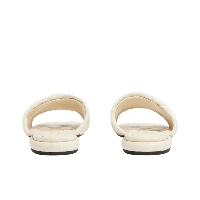 GUCCI Slide Slippers Women's White-4